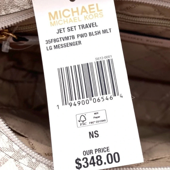 Michael Kors Large Messenger Crossbody Bag Powder Blush Multi - Picture 13 of 13